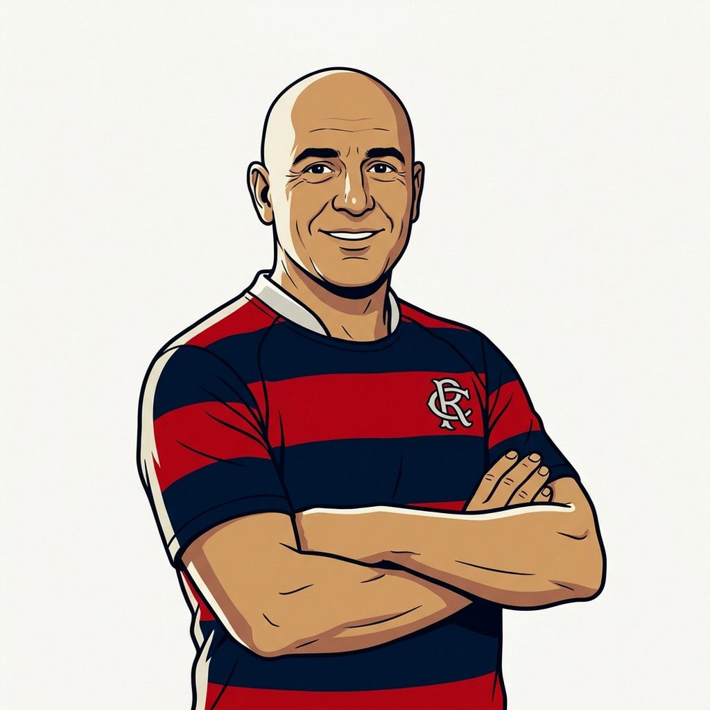 Portrait illustré de Gérald Ripoll, dirigeant du Rugby Club Révélois